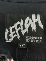 LEFLAH◆半袖シャツ/XXL/コットン/BLK/総柄_画像3