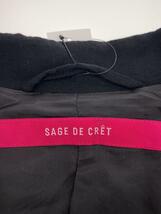 SAGE DE CRET◆チェスターコート/-/-/BLK_画像3