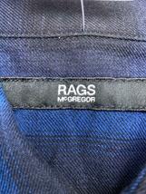 Rags MCGREGOR◆長袖シャツ/ウエスタンシャツ/USED加工M/コットン/BLU/オンブレCK/211177701_画像3