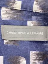 CHRISTOPHE LEMAIRE◆半袖シャツ/1/シルク/NVY/総柄_画像3