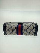 GUCCI◆グッチ/GG柄/ポーチ/クラッチバッグ/レザー/ネイビー_画像4