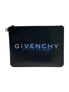 GIVENCHY◆セカンドバッグ/レザー/BLK