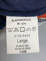 Black Weirdos◆Line slacks/L/コットン/NVY/無地_画像5