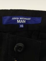 JUNYA WATANABE COMME des GARCONS MAN◆サルエルカーゴパンツ/XS/コットン/BLK/wl-p053_画像4