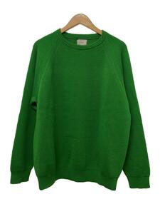 EVCON◆Crew Neck Sweater Green/3/ウール/グリーン/無地/エビコン