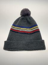 Supreme◆使用感有/12AW/Loose Gauge Stripe Beanie/FREE/アクリル/GRY/ボーダー_画像2