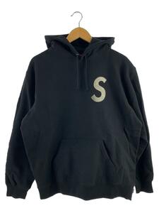 Supreme◆21SS/Swarovski S Logo Hooded Sweatshirt/M/コットン/BLK