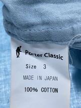 Porter Classic◆半袖シャツ/3/コットン/ブルー_画像3