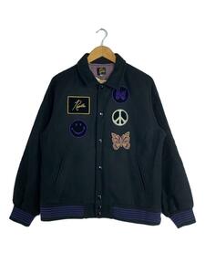 Needles◆スタジャン/S/ウール/BLK/LQ381/22AW/STUDIOUS別注/VARSITY JACKET