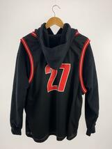 Supreme◆21SS/Basketball Jersey Hooded Sweatshirt/パーカー/L/コットン/ブラック_画像2