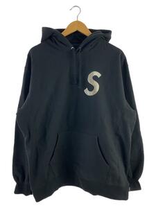 Supreme◆S Logo Hooded Sweatshirt/パーカー/L/コットン/BLK
