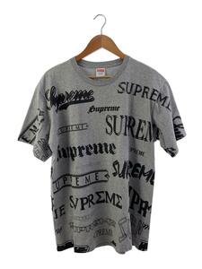 Supreme◆Tシャツ/L/コットン/GRY/総柄