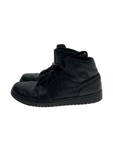 NIKE◆AIR JORDAN 1 MID/エアジョーダンミッド/ブラック/554724-010/26.5cm/BLK/P