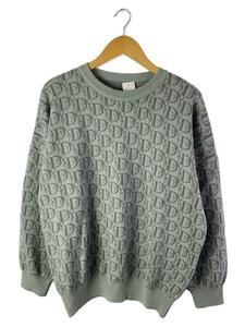 VANDY THE PINK◆MONOGRAM KNIT/モノグラムニット/セーター(薄手)/M/ウール/GRY/総柄