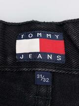 TOMMY HILFIGER◆ストレートパンツ/31/コットン/BLK/無地_画像4