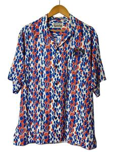 WACKO MARIA*MR.BROTHERS CUT CLUB/ Leopard aloha shirt /XL/ rayon / blue /MBCC-WM-HI02