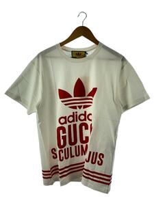 GUCCI◆Tシャツ/S/コットン/WHT/無地/ロゴ/made in Ｉtaly/717422//
