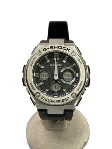 CASIO◆ソーラー腕時計・G-SHOCK/デジアナ/ステンレス/SLV/SLV/SS