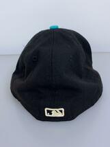 NEW ERA◆キャップ/7 3/8/ウール/BLK/メンズ_画像3