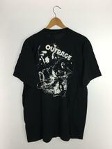 FRUIT OF THE LOOM◆90s/OUTRAGE/BAND Tee//Tシャツ/XL/コットン/BLK//_画像2