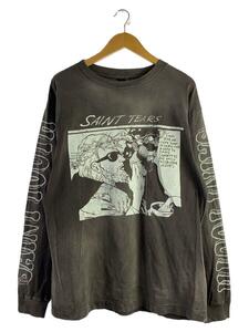 SAINT MICHAEL◆LS TEE SAINT YOUTH/長袖Tシャツ/L/コットン/グレー/SM-A21-0000-023