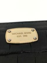 MICHAEL KORS◆長財布/レザー/BLK/無地/レディース//_画像3