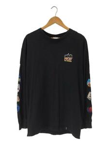 HUF◆長袖Tシャツ/L/コットン/BLK//