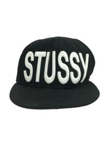 STUSSY◆×NEWERA/ニューエラ/BIG LOGO/キャップ/7 5/8/ブラック/メンズ/32741-00//