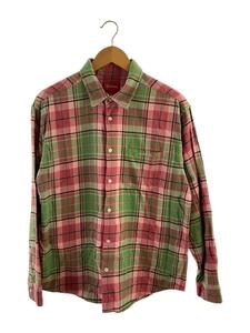 Supreme◆Pile Lined Plaid Flannel Shirt/長袖シャツ/S/コットン/PNK/チェック