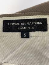 COMME des GARCONS HOMME PLUS◆01AW/サイケ期/切りっ放しスラックスパンツ/S/ウール/BEG/PE-P032_画像4