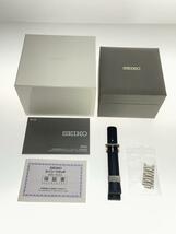 SEIKO◆自動巻腕時計/アナログ/ステンレス/BLK/SLV/6R35-00P0_画像6