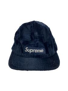 Supreme◆16AW/Box Logo Croc Embossed Velvet Camp Cap/キャップ/ネイビー/メンズ