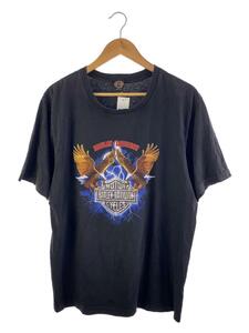 HARLEY DAVIDSON◆Tシャツ/XL/コットン/ブラック