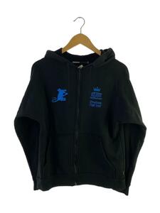 STUSSY◆ジップパーカー/M/コットン/BLK