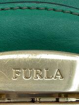 FURLA◆ショルダーバッグ/レザー/GRN/無地/G6400_画像5