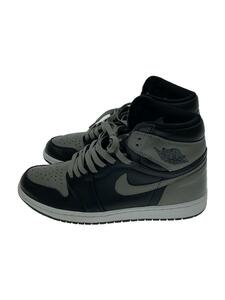 NIKE◆AIR JORDAN 1 RETRO HIGH OG/エアジョーダン1レトロハイ/ブラック/28cm/BLK