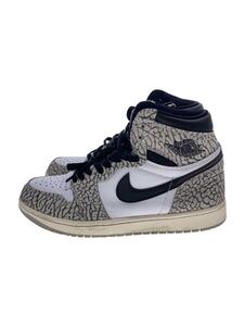 NIKE◆AIRJORDAN 1 RETRO HIGH OG Whitハイカットスニーカー/27cm/GRY/DZ5485-052