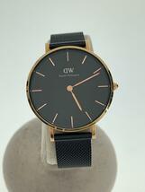 Daniel Wellington◆クォーツ腕時計/アナログ/BLK/BLK/DW00100201_画像1