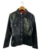 666 Leather Wear◆レザージャケット・ブルゾン/XL/-/BLK_画像1