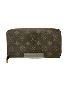 LOUIS VUITTON◆2)ジッピー・ウォレット_モノグラム・キャンバス_BRW_ブラウン/PVC/BRW/メンズ