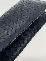 BOTTEGA VENETA◆長財布/レザー/NVY/メンズ_画像7