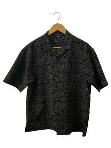 THE NORTH FACE◆S/S ALOHA VENT SHIRT_ショートスリーブアロハベントシャツ/M/ポリエステル/BLK