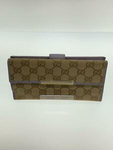 GUCCI◆長財布/キャンバス/BEG/総柄/レディース/112715