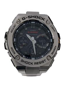 CASIO◆ソーラー腕時計・G-SHOCK/デジアナ/SLV/SLV