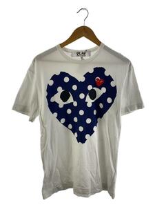 PLAY COMME des GARCONS◆Tシャツ/XL/コットン/WHT/AZ-T234