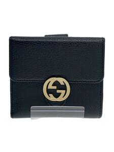 GUCCI◆2つ折り財布/-/BLK/無地/メンズ/7549F8402