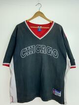 Champion◆推定90s/NBA/CHICAGO/シカゴブルズ/Tシャツ/XL/コットン/RED_画像1