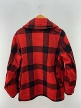 WOOLRICH WOOLEN MILLS◆ハンティングジャケット/40/レッド/50s/内側穴有/袖口ヤブレ有/バッファローチェック_画像2