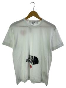 PLAY COMME des GARCONS◆20SS/×THE NORTH FACE/ハートロゴプリント/Tシャツ/M/コットン/WHT/AE-T202