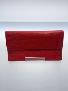 LOUIS VUITTON◆ポルト・トレゾール・インターナショナル_エピ_RED/レザー/RED/メンズ